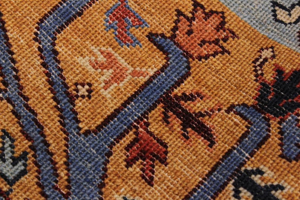 handmade Transitional Kafkaz Rust Blue Hand Knotted RUNNER 100% WOOL area rug 3x9 