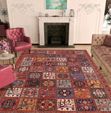 handmade Transitional Kafkaz Chobi Ziegler Rust Blue Hand Knotted RECTANGLE 100% WOOL area rug 9 x 12