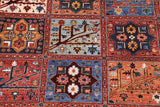 handmade Transitional Kafkaz Chobi Ziegler Rust Blue Hand Knotted RECTANGLE 100% WOOL area rug 9 x 12