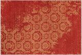 Chic Ziegler Abstract Ozella Rust Tan Hand-Knotted Wool Rug - 9'1'' x 11'9''