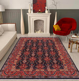 handmade Transitional Kafkaz Chobi Ziegler Blue Red Hand Knotted RECTANGLE 100% WOOL area rug 8 x 10