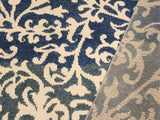 handmade Modern Niamh Gray Ivory Hand Knotted RECTANGLE WOOL&SILK area rug 5x7
