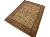 handmade Traditional  Lt. Tan Lt. Green Hand Knotted RECTANGLE 100% WOOL area rug 8x10