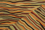 handmade Geometric Kilim, New arrival Orange Red Hand-Woven RECTANGLE 100% WOOL area rug 10' x 14'