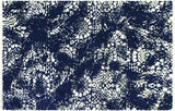 Eclectic Ziegler Abstract Hortensi Blue Ivory Wool&Silk Rug - 4'0'' x 6'1''