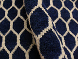 handmade Modern Ailsa Blue Ivory Hand Knotted RECTANGLE WOOL&SILK area rug 4x6