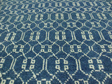 handmade Modern Elara Lt. Blue Ivory Hand Knotted RECTANGLE WOOL&SILK area rug 4x6