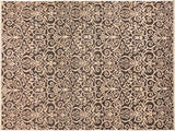 handmade Modern Cryena Charcoal Brown Hand Knotted RECTANGLE WOOL&SILK area rug 5x7