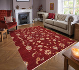 handmade Traditional Kafkaz Chobi Ziegler Red Beige Hand Knotted RECTANGLE 100% WOOL area rug 8 x 10
