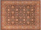 Turkish Knotted Istanbul Katrina Brown/Gray Wool Rug - 8'2'' x 10'5''