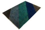 A10606, 4 1"x 6 0",Over Dyed                     ,4x6,Blue,GREEN,Hand-knotted                  ,Pakistan   ,100% Wool  ,Rectangle  ,652671193347
