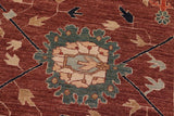 handmade Traditional Kafkaz Chobi Ziegler Brown Tan Hand Knotted RECTANGLE 100% WOOL area rug 10 x 13