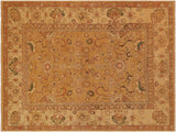 Antique Lavastone Low-Pile Isabel Gold/Tan Wool Rug - 8'9'' x 11'8''