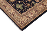 handmade Traditional Kafkaz Chobi Ziegler Blue Beige Hand Knotted RECTANGLE 100% WOOL area rug 9 x 12