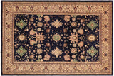 Oriental Ziegler Margueri Blue Beige Hand-Knotted Wool Rug - 9'2'' x 11'6''