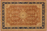 Southwestern Heriz Ziegler Molly Brown Blue Hand-Knotted Rug - 9'1'' x 11'5''