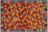 Modern Balochi Franches Hand Knotted Wool Rug - 3'4'' x 4'11''