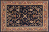 Classic Ziegler Rosie Blue Brown Hand-Knotted Wool Rug - 8'10'' x 11'9''