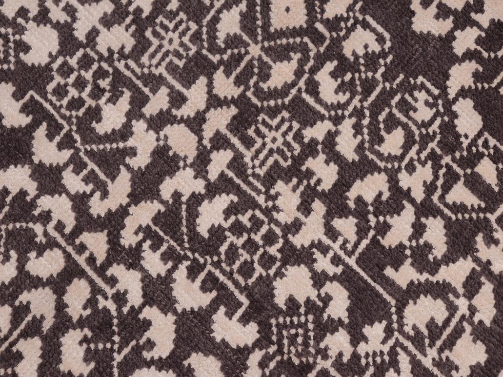 handmade Modern Ellie Charcoal Beige Hand Knotted RECTANGLE WOOL&SILK area rug 8x10