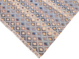 handmade Modern Moroccan Hi Blue Beige Hand Knotted RECTANGLE 100% WOOL area rug 6x9