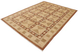 handmade Transitional Kafkaz Chobi Ziegler Beige Brown Hand Knotted RECTANGLE 100% WOOL area rug 9 x 12