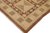 handmade Transitional Kafkaz Chobi Ziegler Beige Brown Hand Knotted RECTANGLE 100% WOOL area rug 9 x 12