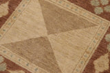 handmade Transitional Kafkaz Chobi Ziegler Beige Brown Hand Knotted RECTANGLE 100% WOOL area rug 9 x 12