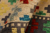 handmade Geometric Balouchi Beige Gray Hand Knotted RECTANGLE 100% WOOL area rug 5 x 7