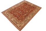 handmade Traditional Kafkaz Chobi Ziegler Rust Beige Hand Knotted RECTANGLE 100% WOOL area rug 9 x 12