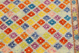 handmade Geometric Balouchi Blue Gray Hand Knotted RECTANGLE 100% WOOL area rug 6 x 8