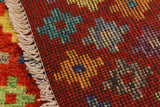 handmade Geometric Balouchi Orange Green Hand Knotted RECTANGLE 100% WOOL area rug 5 x 7