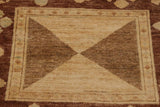 handmade Transitional Kafkaz Chobi Ziegler Brown Beige Hand Knotted RECTANGLE 100% WOOL area rug 9 x 11