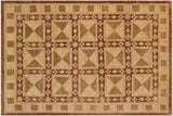 Bohemien Ziegler Monique Brown Beige Hand-Knotted Wool Rug - 8'11'' x 10'10''