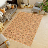 handmade Transitional Kafkaz Chobi Ziegler Tan Brown Hand Knotted RECTANGLE 100% WOOL area rug 9 x 12