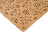 handmade Transitional Kafkaz Chobi Ziegler Tan Brown Hand Knotted RECTANGLE 100% WOOL area rug 9 x 12