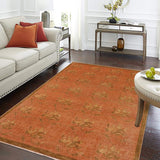 handmade Transitional Kafkaz Chobi Ziegler Rust Brown Hand Knotted RECTANGLE 100% WOOL area rug 9 x 12