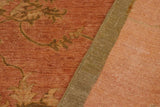 handmade Transitional Kafkaz Chobi Ziegler Rust Brown Hand Knotted RECTANGLE 100% WOOL area rug 9 x 12