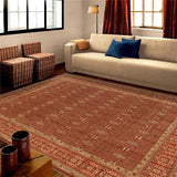 handmade Transitional Kafkaz Chobi Ziegler Brown Rust Hand Knotted RECTANGLE 100% WOOL area rug 9 x 12