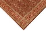 handmade Transitional Kafkaz Chobi Ziegler Brown Rust Hand Knotted RECTANGLE 100% WOOL area rug 9 x 12