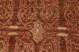 handmade Transitional Kafkaz Chobi Ziegler Brown Rust Hand Knotted RECTANGLE 100% WOOL area rug 9 x 12