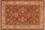 Shabby Chic Ziegler Sonya Rust Beige Hand-Knotted Wool Rug - 9'1'' x 11'3''