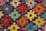 handmade Geometric Balouchi Purple Rust Hand Knotted RECTANGLE 100% WOOL area rug 3 x 5
