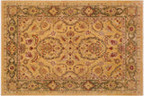 Oriental Ziegler Kristine Gold Green Hand-Knotted Wool Rug- 8'8'' x 11'2''