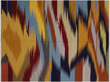Bohemian Turkish Kilim Alphonso Gold/Blue Wool Rug - 6'0'' x 9'0''