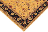 handmade Traditional Kafkaz Chobi Ziegler Gold Blue Hand Knotted RECTANGLE 100% WOOL area rug 9 x 12