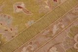 handmade Traditional Kafkaz Chobi Ziegler Lt. Green Taupe Hand Knotted RECTANGLE 100% WOOL area rug 9 x 12