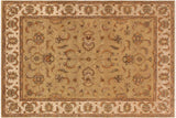 handmade Traditional Kafkaz Chobi Ziegler Gold Beige Hand Knotted RECTANGLE 100% WOOL area rug 9 x 12