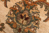 handmade Traditional Kafkaz Chobi Ziegler Gold Beige Hand Knotted RECTANGLE 100% WOOL area rug 9 x 12