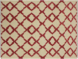 Boho Chic Turkish Kilim Anh Beige/Red Wool Rug - 4'3'' x 6'1''