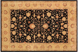 handmade Traditional Kafkaz Chobi Ziegler Black Gold Hand Knotted RECTANGLE 100% WOOL area rug 9 x 12